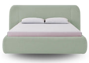 Miętowe Łóżko tapicerowane Rainbow I Heydoo.pl