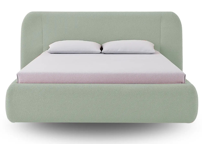 Miętowe Łóżko tapicerowane Rainbow I Heydoo.pl