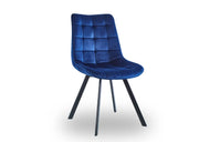 Granatowe krzesło Rivo velvet