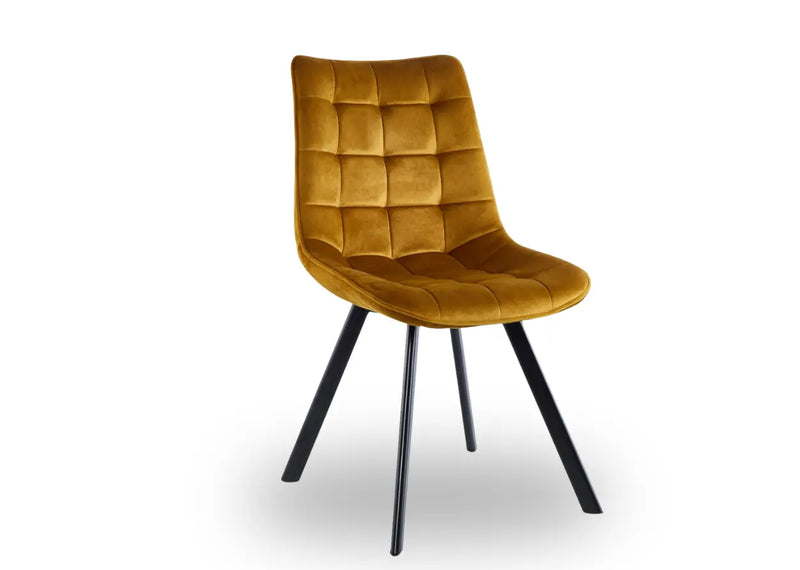 Musztardowe krzesło Rivo