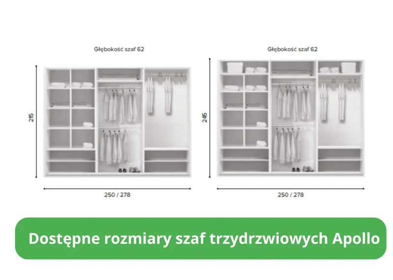 Wymiary szafy w środku