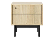 Stolik nocny w stylu japandii w naturalnych kolorach drewna