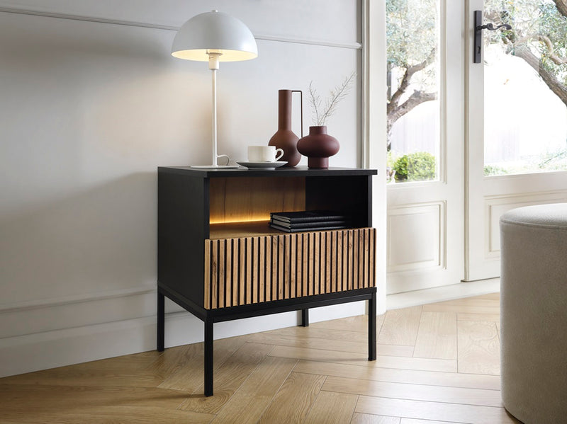 Stylowy stolik nocny Solar S.CD54 z eleganckim oświetleniem LED