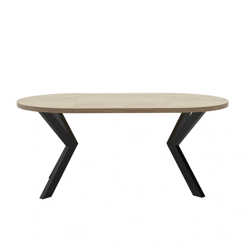 Okrągły stół rozkładany Loftwood – nowoczesny akcent w loftowym stylu rozłożony 2