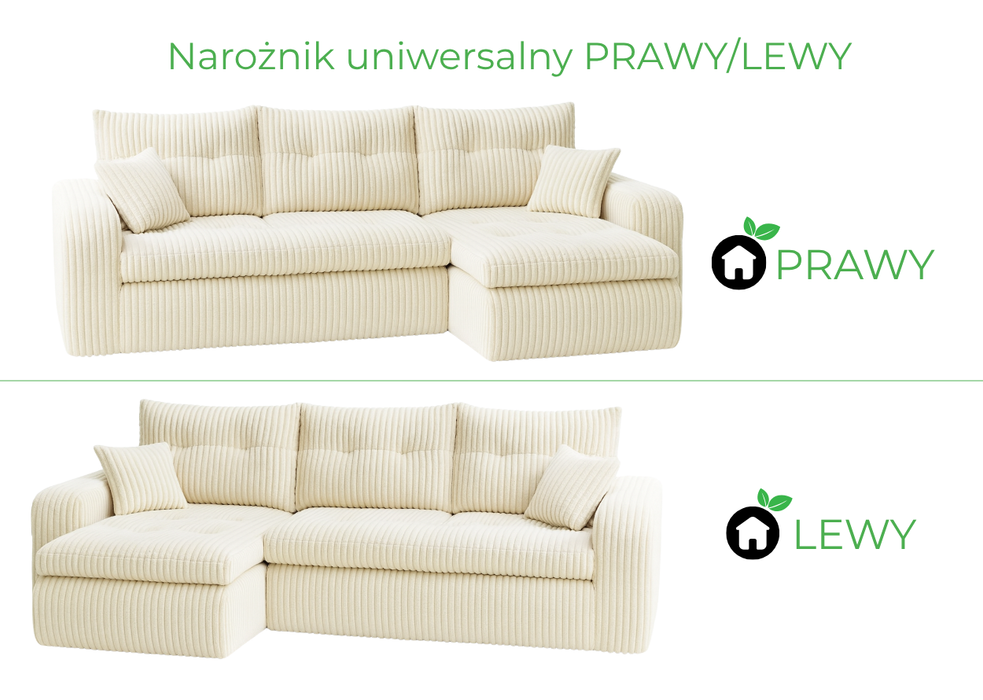 Narożnik Scarlet Uniwersalny – komfort, który pracuje na co dzień!