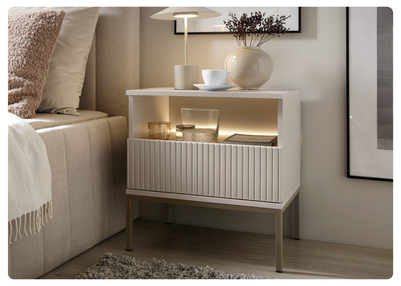 Sento kaszmir aranżacja stolik nocny