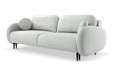 Jasno szara sofa z dzielonym siedziskiem i funkcją spania!