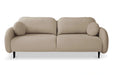 Sofa w kolorze beżowym z modnymi okrągłymi poduszkami