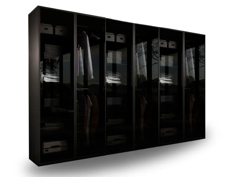 Szafy modułowe ze szklanym frontem 