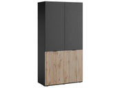 Szara szafa z modnym, nowoczesnym frontem