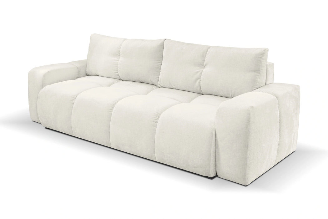 Sofa siro z pikowanym siedziskiem i pikowanymi poduszkami