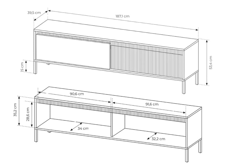 Wymiary szafki rtv skye