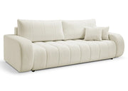 Kremowa sofa w tkaninie boulce