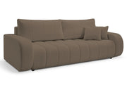 Brązowa sofa do salonu w nowoczesnej tkaninie