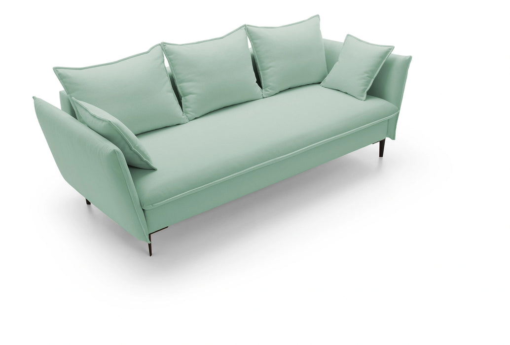 Sofa rozkładana Goja miętowa od góry