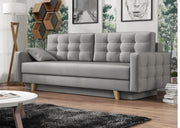 Szara sofa Info w modnym, nowoczesnym salonie
