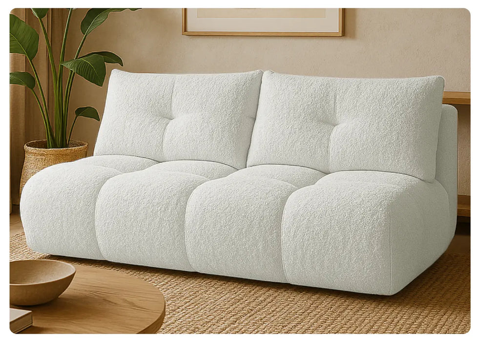 Modna sofa z funkcją spania Mexx - tkanina Boucle