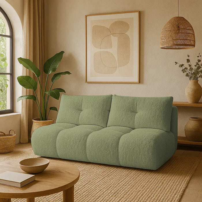 Modna sofa z funkcją spania Mexx - tkanina Boucle