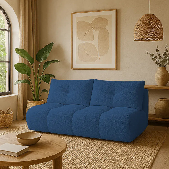 Modna sofa z funkcją spania Mexx - tkanina Boucle