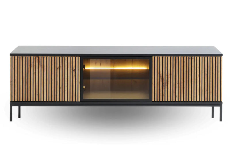 Modna szafka pod telewizor z podświetleniem