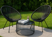 Krzesło ogrodowe Sonic w aranżacji w kolorze czarnym