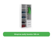 Wnętrze małej szafy Soretto