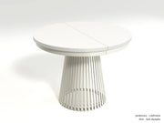 Stół Garda z kaszmirową nogą i białym blatem