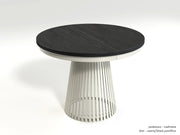 Stół Garda z czarnym blatem i kaszmirowa nogą