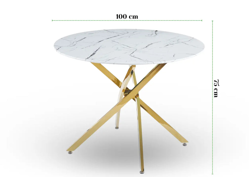 Stół okrągły Elysia 100 cm – elegancja w nowoczesnej formie