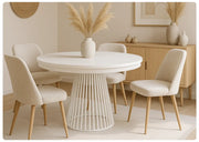 Stół Garda biały blat i biała noga w aranzacji