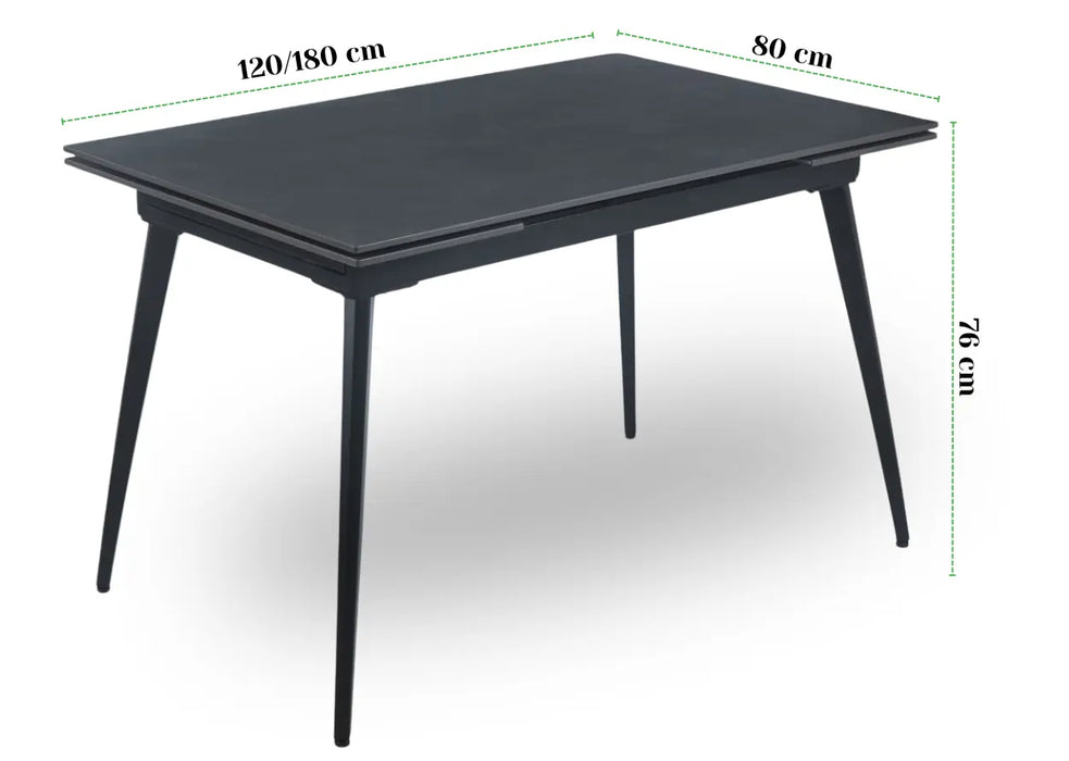 Stół rozkładany KAVROX 120–180 cm – elegancki stół z ceramiki do jadalni i kuchni