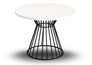 Stół okrągły z białym blatem