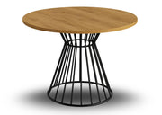 Stół okrągły w kolorze craft złoty