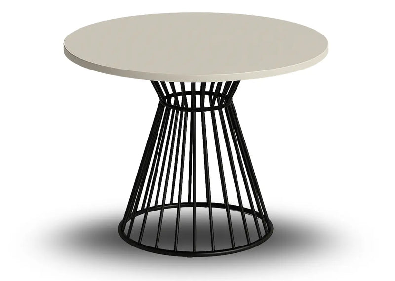 Okrągły stół w kolorze karzmiru