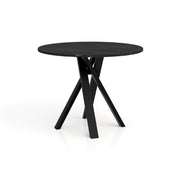 Okrągły stół czarny ciemny marmur Iberis