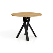 Stół Iberis z czarną noga i blatem Hikora