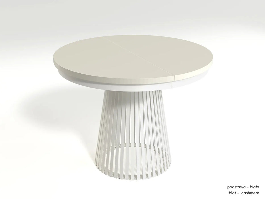 stol garda jarstol z biala noga i kaszmirowym blatem