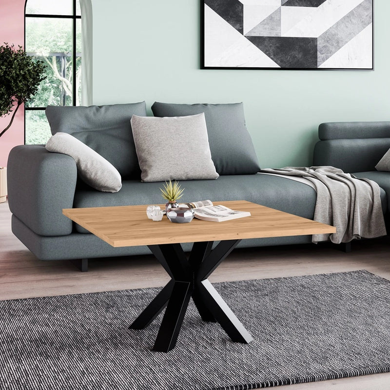 Stolik kawowy – elegancja w nowoczesnym stylu loft craft złoty w aranżacji.