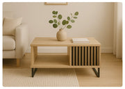 Stolik kawowy z lamelami Cali