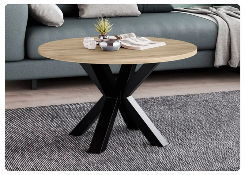 Okrągły stolik kawowy nox w salonie