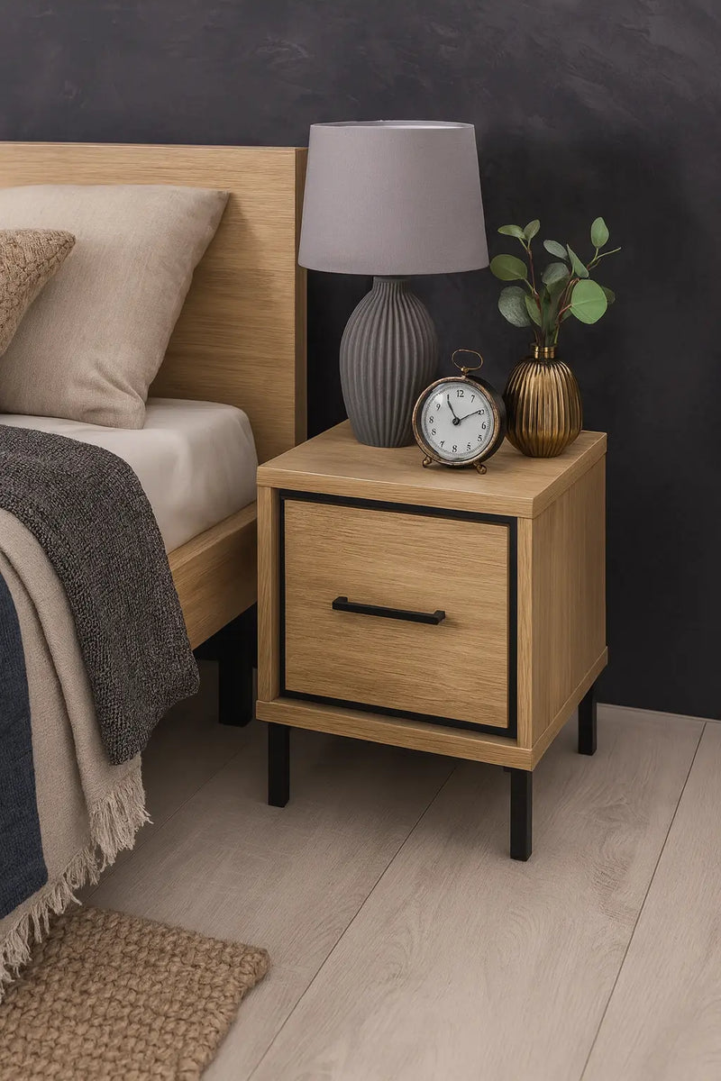 Modna szafka nocna Mediolan w sypialni