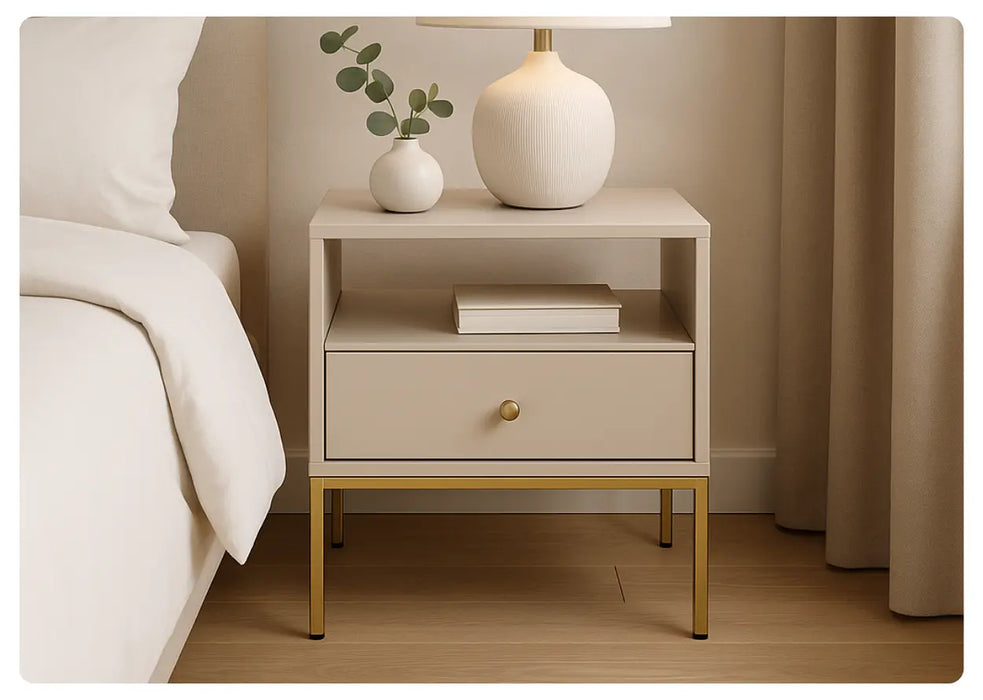 Beżowy stolik nocny Mono S54