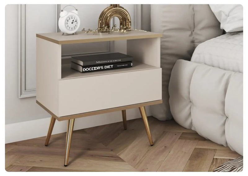 Beżowa szafka nocna Oro