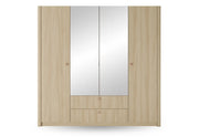 Jasna szafa Viano A z lustrami do sypialni