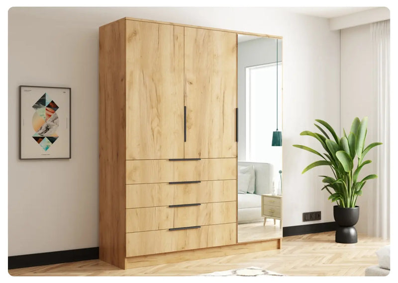 Szafa z drzwiami uchylanymi i szufladami Bogota