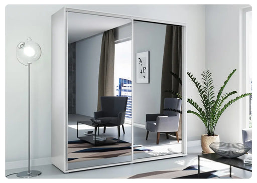 Modna duża szafa z lustrami A-1