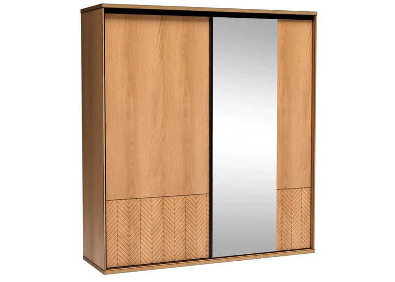 Szafa z drzwiami przesuwnymi z modnym wzorem na froncie!