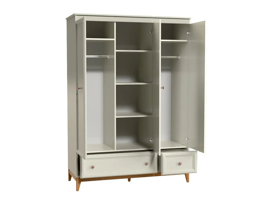 Szafa kaszmir z pólkami i wieszakami