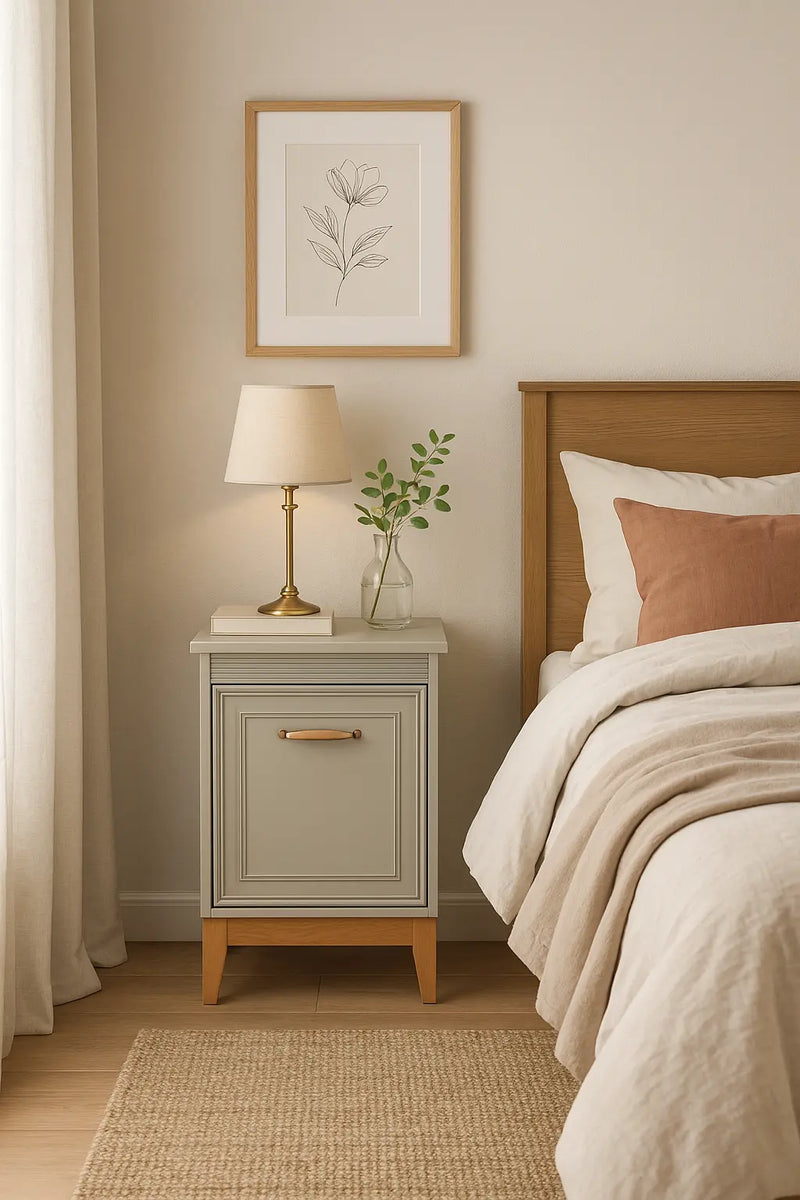 Szafka nocna Windsor 11 kaszmir w aranżacji. Heydoo.pl