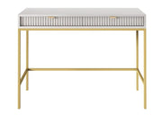 Szara toaletka z złotym dodatkiem 